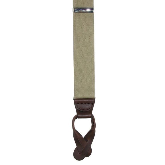 CTM Men's Elastic Button End Dress Suspender with Bachelor Buttons - Picture 4 of 5